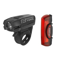 Žibintų komplektas Force Glare USB kaina ir informacija | Žibintai ir atšvaitai dviračiams | pigu.lt