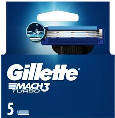 Головки бритвы Gillette Mach 3 Turbo 3 шт цена и информация | Косметика и средства для бритья | pigu.lt