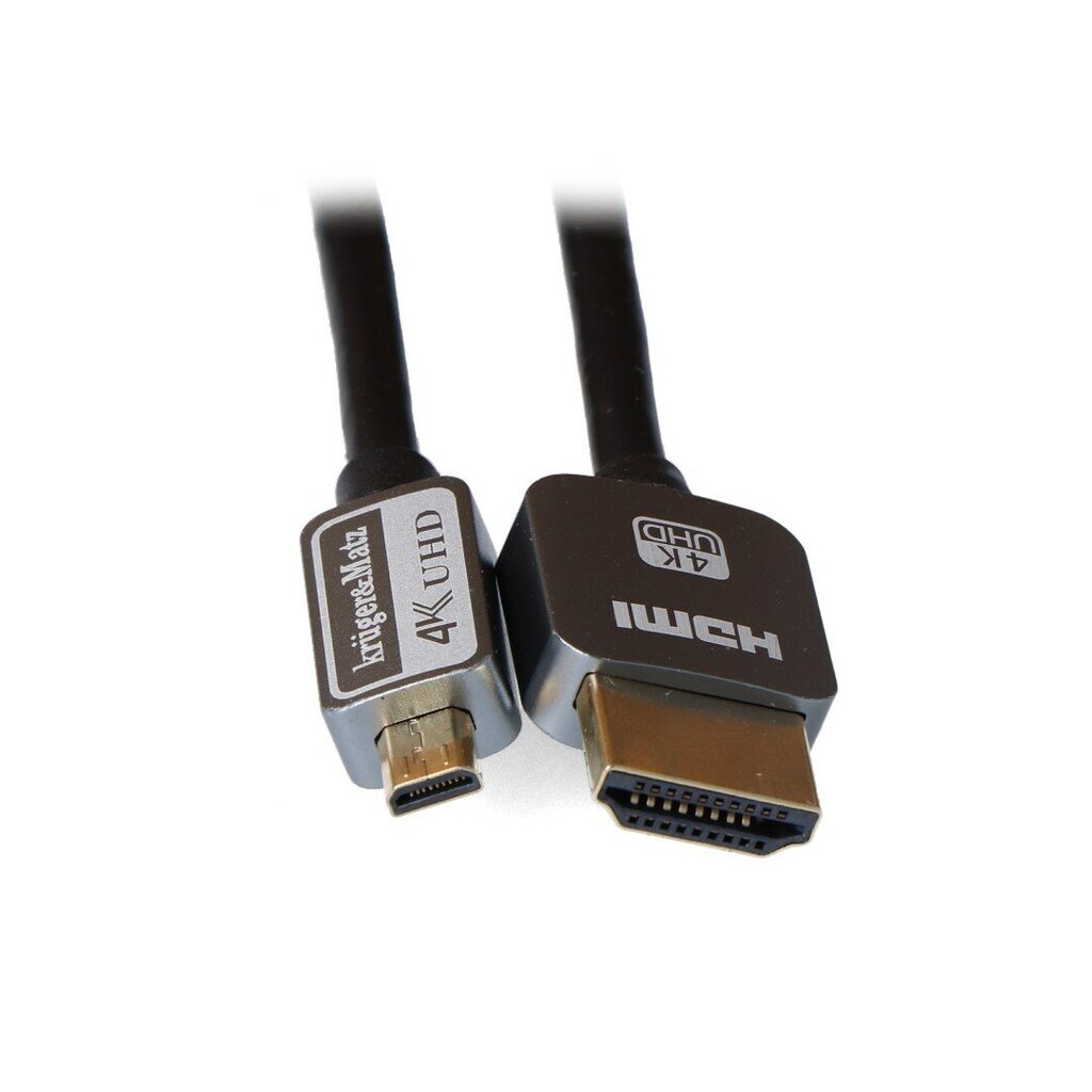 Kruger&Matz, Micro HDMI - HDMI, 3 m цена и информация | Kabeliai ir laidai | pigu.lt