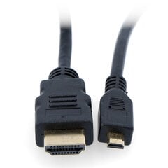 Lexton Micro HDMI - HDMI, 1.5 m kaina ir informacija | Kabeliai ir laidai | pigu.lt