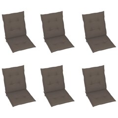 Sodo kėdės pagalvėlės, 100x50x4 cm, 6 vnt, rudos kaina ir informacija | Pagalvės, užvalkalai, apsaugos | pigu.lt