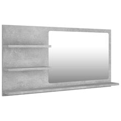 Vonios kambario veidrodis, betono pilkas, 90x10,5x45cm цена и информация | Шкафчики для ванной | pigu.lt
