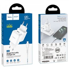 Универсальное зарядное устройство Hoco N2 USB / 5V / 2.4A + USB-C провод, 1 м черное цена и информация | Зарядные устройства для телефонов | pigu.lt