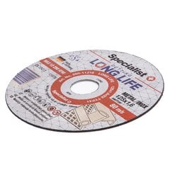 Pjovimo diskas Specialist+ Long Life 125x1,6x22 mm цена и информация | Механические инструменты | pigu.lt