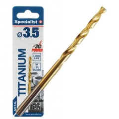 Metalinis grąžtas Specialist+ Titan, 3.5 mm kaina ir informacija | Mechaniniai įrankiai | pigu.lt