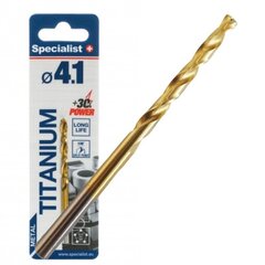 Metalinis grąžtas Specialist+ Titan, 4.1 mm kaina ir informacija | Mechaniniai įrankiai | pigu.lt