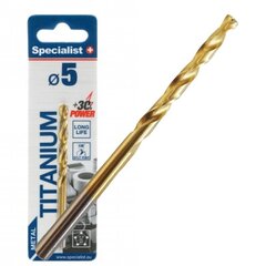 Metalinis grąžtas Specialist+ Titan, 5 mm kaina ir informacija | Mechaniniai įrankiai | pigu.lt