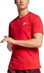 Nike Футболки Nsw Club Tee Red цена и информация | Мужские футболки | pigu.lt