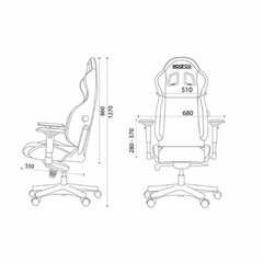 Žaidimų kėdė Sparco ICON S00998NRNR Juoda kaina ir informacija | Biuro kėdės | pigu.lt