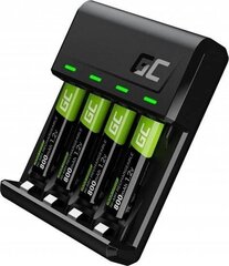 Green Cell GRSETGC03 2x AA + зарядное устройство 2x AAA цена и информация | Зарядные устройства для элементов питания | pigu.lt