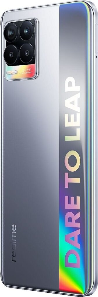 Realme 8, 128GB, Dual SIM, Silver цена и информация | Mobilieji telefonai | pigu.lt