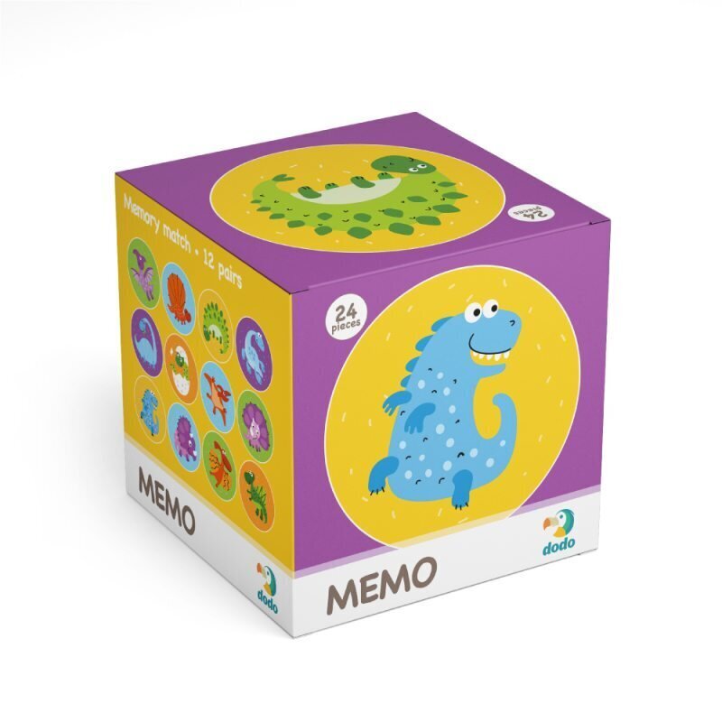 Mini atminties žaidimas Dodo Dinozaurai, 24 kort. kaina ir informacija | Lavinamieji žaislai | pigu.lt