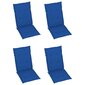 Atlošiamos sodo kėdės su pagalvėlėmis, 3 vnt, mėlynos kaina ir informacija | Lauko kėdės, foteliai, pufai | pigu.lt