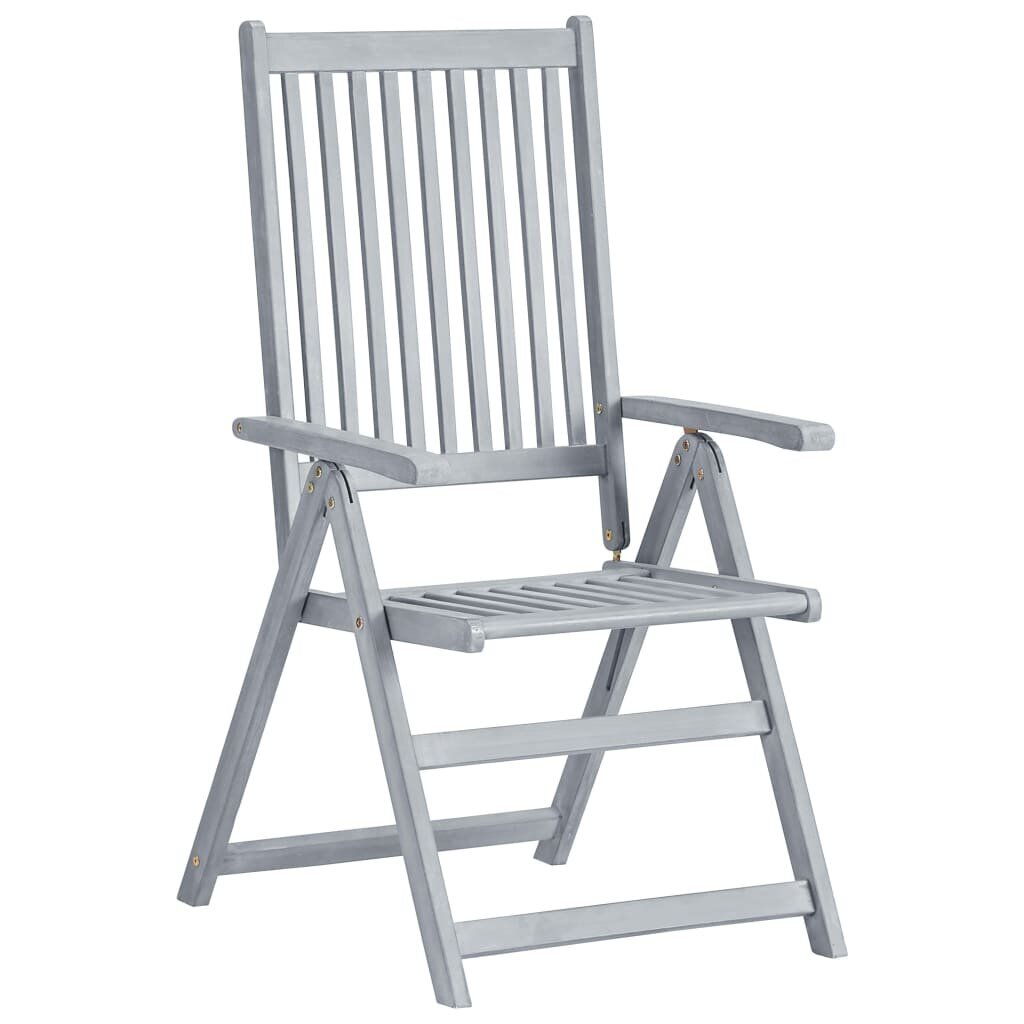 Atlošiamos sodo kėdės su pagalvėlėmis, 3 vnt, mėlynos kaina ir informacija | Lauko kėdės, foteliai, pufai | pigu.lt
