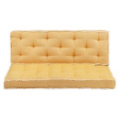 Pagalvių sofai iš palečių rinkinys, 2 dalių, geltonos spalvos kaina ir informacija | Pagalvės, užvalkalai, apsaugos | pigu.lt