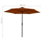 Lauko skėtis su metaliniu stulpu, terakota spalvos, 300cm kaina ir informacija | Skėčiai, markizės, stovai | pigu.lt