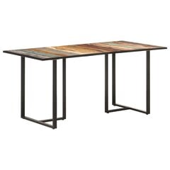 Valgomojo stalas, 160 cm, rudas kaina ir informacija | Virtuvės ir valgomojo stalai, staliukai | pigu.lt