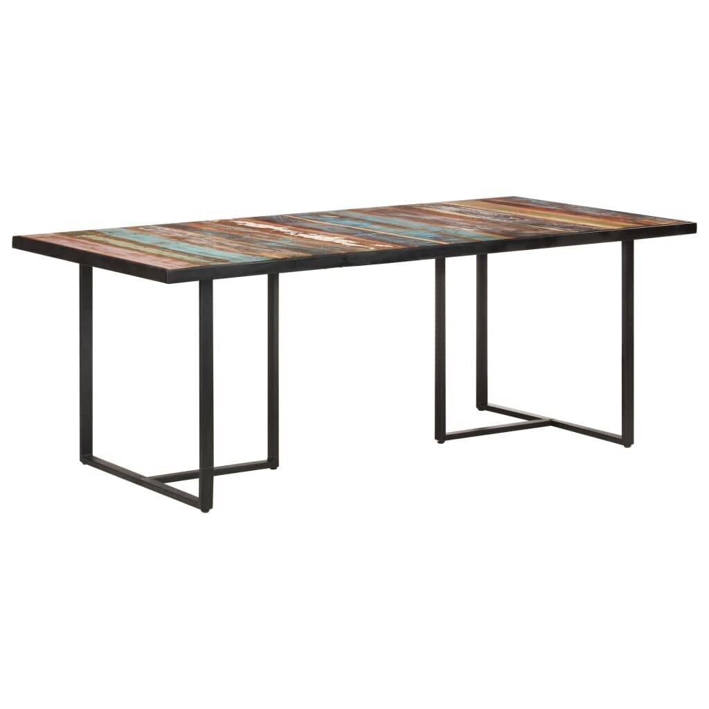Valgomojo stalas, 200 cm, rudas kaina ir informacija | Virtuvės ir valgomojo stalai, staliukai | pigu.lt