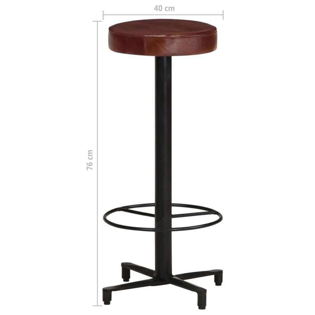 Baro taburetės, 2 vnt, 76 cm, rudos kaina ir informacija | Virtuvės ir valgomojo kėdės | pigu.lt