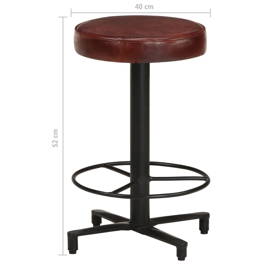 Baro taburetės, 2 vnt, 52 cm, rudos kaina ir informacija | Virtuvės ir valgomojo kėdės | pigu.lt