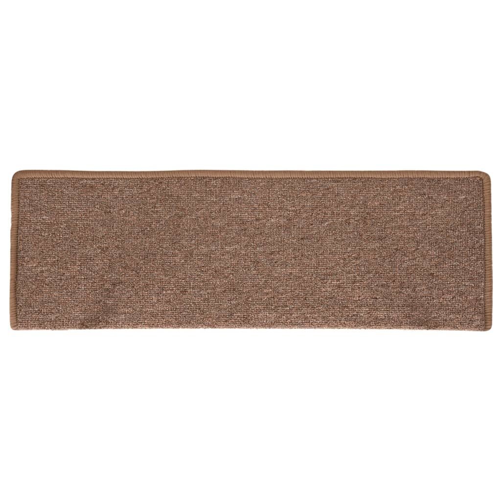 Laiptų kilimėliai, 65x25 cm, 15 vnt, rudi kaina ir informacija | Kilimai | pigu.lt