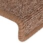 Laiptų kilimėliai, 65x25 cm, 15 vnt, rudi kaina ir informacija | Kilimai | pigu.lt