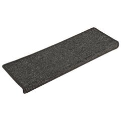 Laiptų kilimėliai, 65x25 cm, 15 vnt, pilki ir juodi kaina ir informacija | Kilimai | pigu.lt