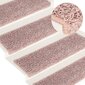 Laiptų kilimėliai, 65x25 cm, 15 vnt, balti ir rožiniai kaina ir informacija | Kilimai | pigu.lt