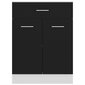 vidaXL Apatinė spintelė su stalčiumi, juoda, 60x46x81,5cm, MDP цена и информация | Virtuvinės spintelės | pigu.lt