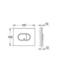 Grohe Arena Cosmopolitan horizontalus vandens nuleidimo mygtukas 38858000, chromas kaina ir informacija | Priedai unitazams, bidė | pigu.lt