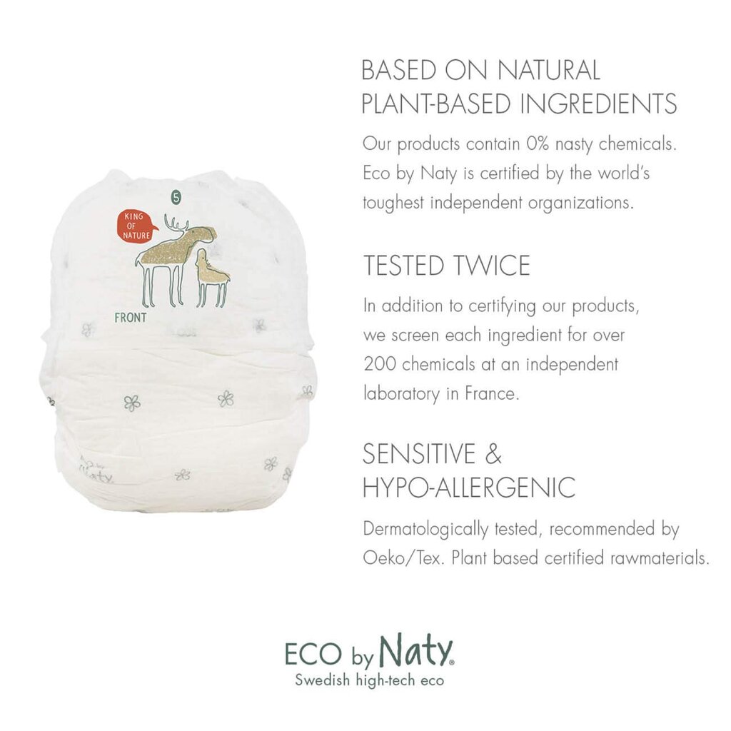 Ekologiškos sauskelnės-kelnaitės Nature Babycare 5 Junior, 12-18 kg, 20 vnt. kaina ir informacija | Sauskelnės | pigu.lt
