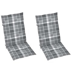 Sodo kėdės pagalvėlės, 120x50x4 cm, 2 vnt, pilkos цена и информация | Подушки, наволочки, чехлы | pigu.lt