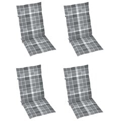 Sodo kėdės pagalvėlės, 120x50x4 cm, 4 vnt, pilkos цена и информация | Подушки, наволочки, чехлы | pigu.lt
