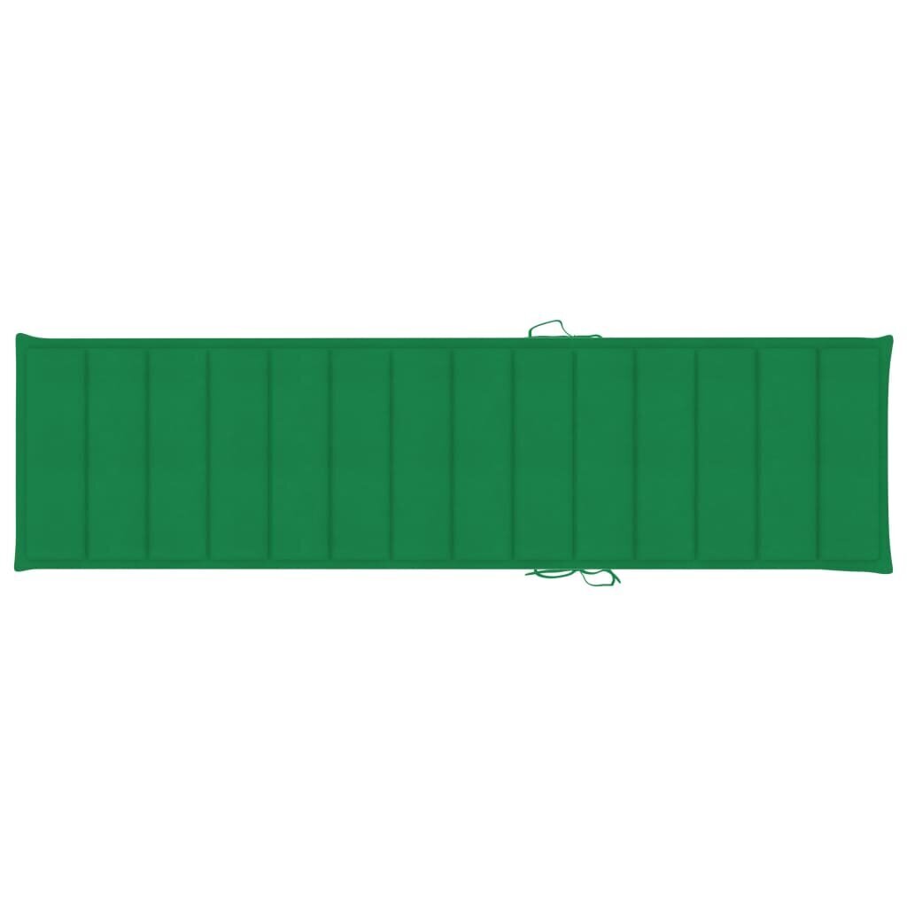 Saulės gulto čiužinukas, 200x50x4 cm, žalias kaina ir informacija | Pagalvės, užvalkalai, apsaugos | pigu.lt