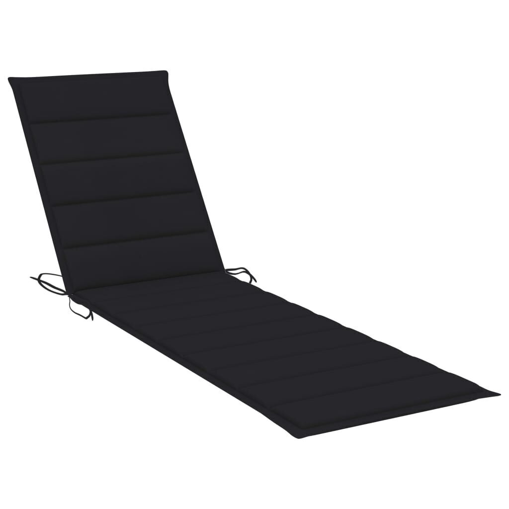 Saulės gulto čiužinukas, 200x50x4 cm, juodas kaina ir informacija | Pagalvės, užvalkalai, apsaugos | pigu.lt
