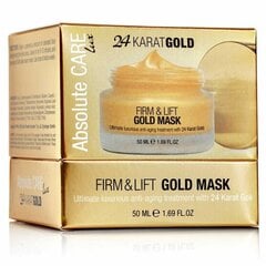 Укрепляющая маска для лица Absolute Care 24 karat Gold Firm & Lift 50 мл. цена и информация | Маски для лица, патчи для глаз | pigu.lt