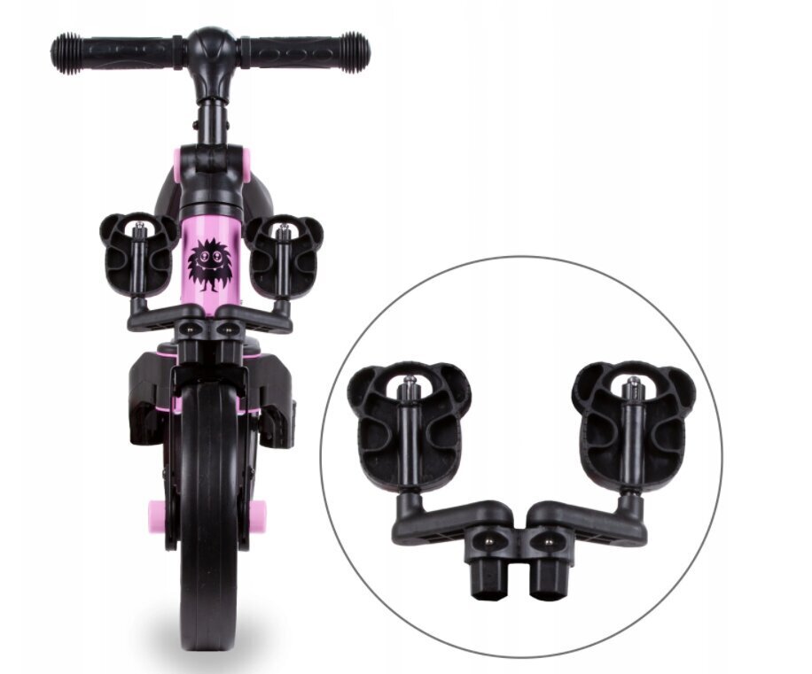 Balansinis dviratukas, triratukas, Kidwell 3in1, rožinis kaina ir informacija | Balansiniai dviratukai | pigu.lt