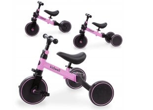 Балансировочный велосипед, трехколесный, Kidwell 3в1, розовый цена и информация | Балансировочные велосипеды | pigu.lt