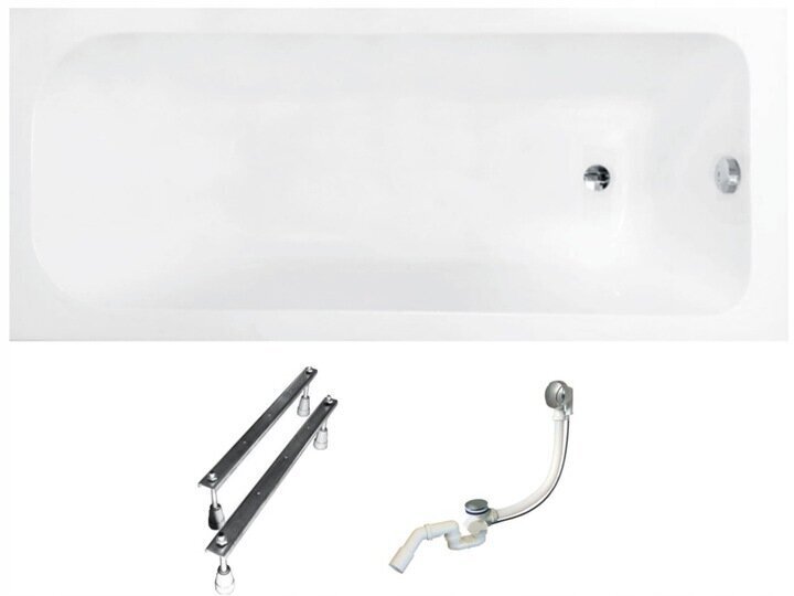 Akrilinė vonia Mexen Vega su sifonu, 180x80 cm цена и информация | Vonios | pigu.lt
