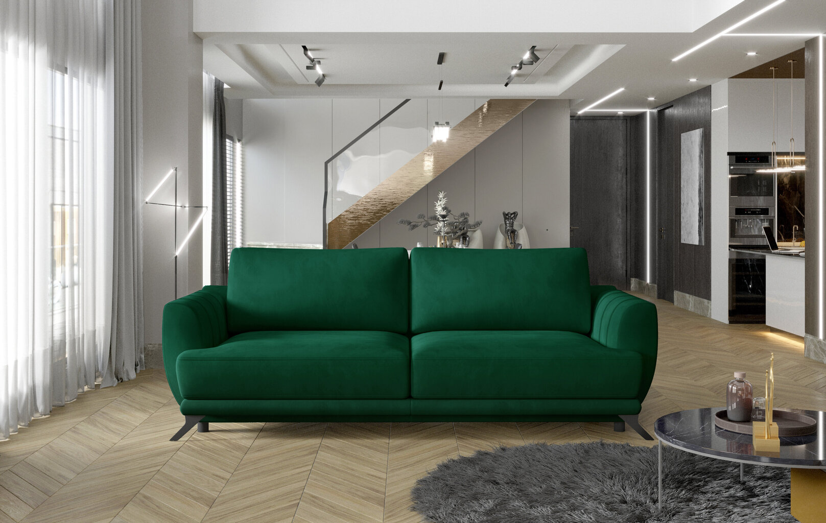 Sofa-lova NORE Megis 09, žalia kaina ir informacija | Sofos | pigu.lt