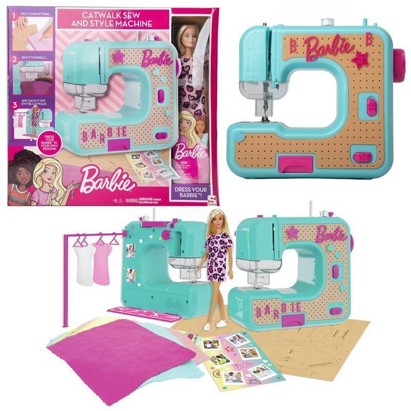 Siuvimo mašina su lėlė Barbe цена и информация | Žaislai mergaitėms | pigu.lt