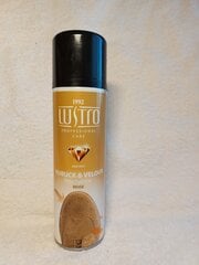 LUSTRO Nubuck & Velour Renovator - бежевый, 200 мл цена и информация | Средства для ухода за одеждой и обувью | pigu.lt