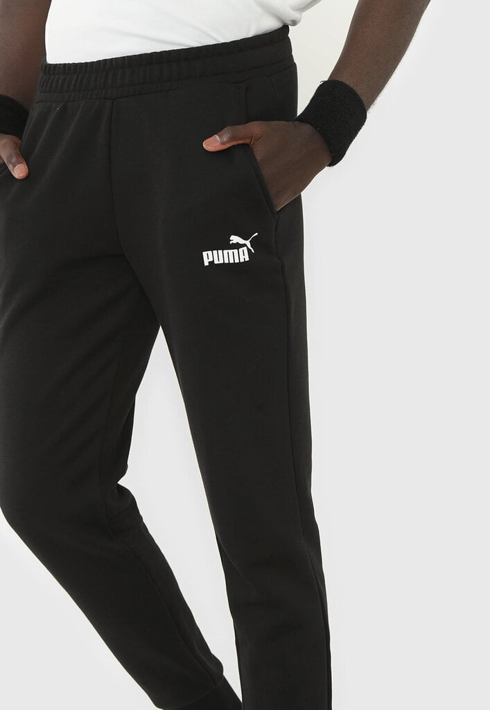 Vyriškos sportinės kelnės Puma ESS Logo, juodos kaina ir informacija | Sportinė apranga vyrams | pigu.lt