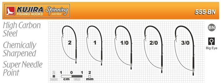 Kabliukai Kujira spinning BNS 1 nr., neužsikabinantys kaina ir informacija | Kabliukai žvejybai | pigu.lt