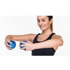 Pasunkinti kamuoliukai Pezzi Tonkey Therapyball, 10cm, 2 vnt. mėlyni kaina ir informacija | Masažo reikmenys | pigu.lt
