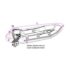 Тент для лодки ПВХ Oceansouth Coner 3.6-3.9 м, серый цена и информация | Аксессуары для лодок и байдарок | pigu.lt