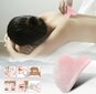 GUA SHA rožinio kvarco akmens masažuoklis цена и информация | Veido masažuokliai, valymo įrankiai | pigu.lt