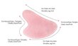 GUA SHA rožinio kvarco akmens masažuoklis цена и информация | Veido masažuokliai, valymo įrankiai | pigu.lt