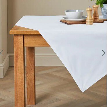 Atspari dėmėms nesiglamžanti staltiesė RainBow® Teflon® DuPont paviršiumi  75x75 cm, balta kaina | pigu.lt