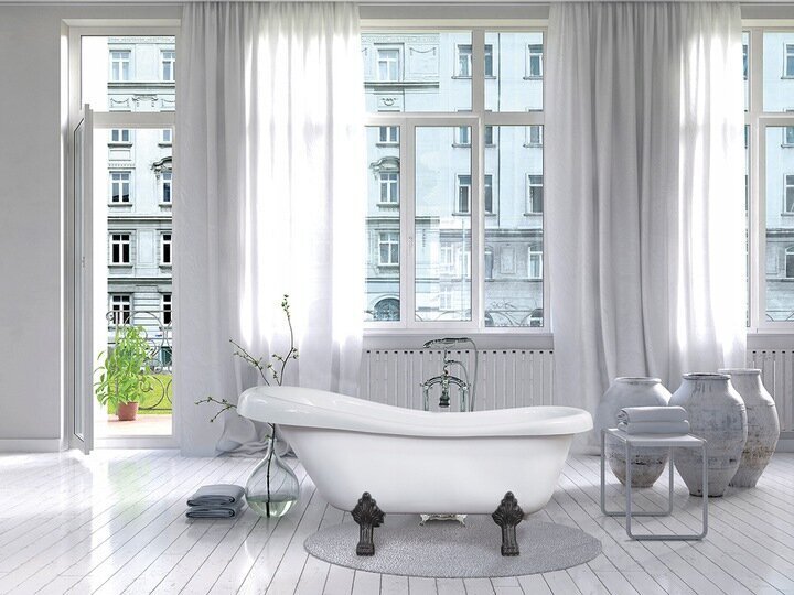 Akrilinė vonia Mexen Retro, white+black, 150x73 cm kaina ir informacija | Vonios | pigu.lt